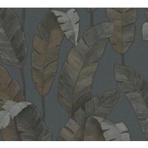 Papier peint pré-encollé effet Bali Lea jungle vert 53 cm x 10 m AS CREATION