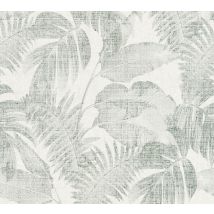 Papier peint pré-encollé expansé effet palm cosy vert 53 cm x 10 m AS CREATION