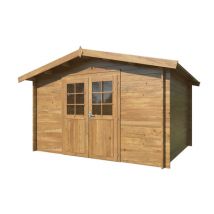 Abri de jardin bois autoclave Marron Valentine 9m2 PALMAKO