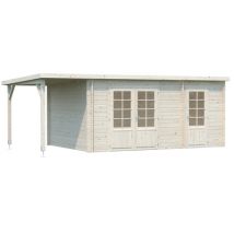 Abri de jardin bois Bois Naturel Ella 13,1+3,9m2 PALMAKO