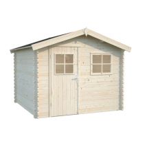 Abri de jardin bois Bois Naturel Katia 2 5,8m2 Livraison à domicile incluse