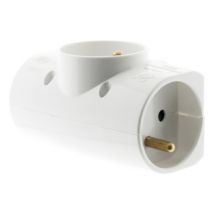 Multiprise murale 3 prises ou triplite blanc