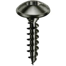 Vis penture tête ronde large noire TX 6 x 45 mm par 200 MUSTAD