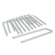 Agrafes métalliques 4 x 14 cm pour fixation dans le sol par 10 WINDHAGER