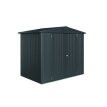 Abri de jardin en métal Europa 3.33 m² gris foncé Taille 3 BIOHORT
