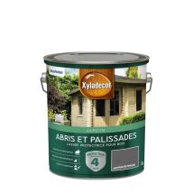 Lasure protectrice pour bois extérieur abris et palissades mat anthracite opaque 5L XYLADECOR