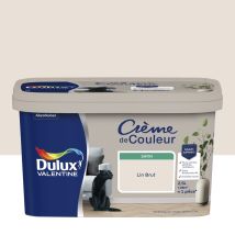Peinture Crème de Couleur Lin Brut satin 2,5 l - DULUX VALENTINE