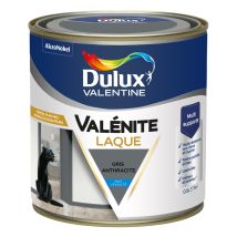 Peinture Boiseries Laque Acrylique Valénite Mat Gris Anthracite 0,5 L DULUX VALENTINE