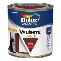 Peinture Boiseries Laque Acrylique Valénite Brillant Rouge Basque 0,5 L DULUX VALENTINE