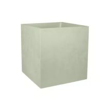 POT CARRE DECOR BETON VERT 40CM