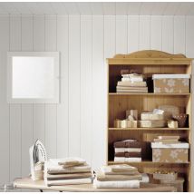 Lambris PVC blanc mat - 8 x 375 x 2600 mm - GROSFILLEX