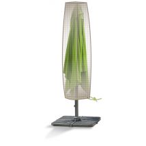 Housse de protection pour parasol droit jusqu'à 4 mètres de diamètre gris mastic JARDILINE