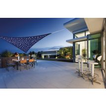 Voile d'ombrage triangulaire + led bleu nuit 360 cm MOREL