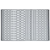 Tapis 120x180 cm bleu et blanc inspiration berbère JARDILINE