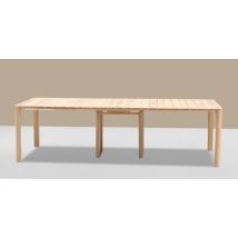 Table de jardin à rallonge télescopique APOLLINE aluminium beige 62/372x100 cm - JARDILINE