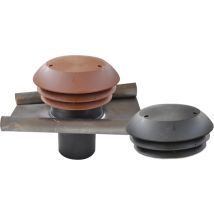Chapeau de toiture rond avec capot PVC pour VMC diamètre 150 - 160 mm ardoise AUTOGYRE