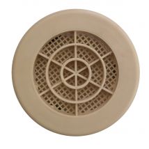 Grille d'aération ronde sable diamètre 80 mm avec moustiquaire AUTOGYRE