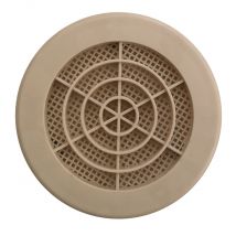 Grille d'aération ronde sable diamètre 100 mm avec moustiquaire AUTOGYRE