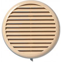 Grille d'aération ronde à clipser diamètre 125-160 mm avec moustiquaire sable AUTOGYRE