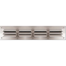 Grille d'aération rectangulaire à persiennes en aluminium anodisé avec moustiquaire 240 mm x 50 mm AUTOGYRE