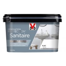Peinture et protection de rénovation blanc pour baignoire, bac de douche, lavabo 1L - V33