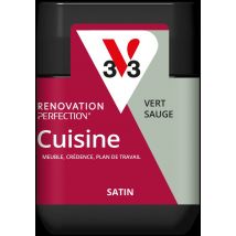 Peinture de rénovation pour cuisine vert sauge finition satinée 75 ml - V33