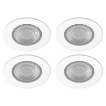 Spots LED encastrables salle de bain IP65 et BBC dimmables Blancs par 4 - EF5 ARIC