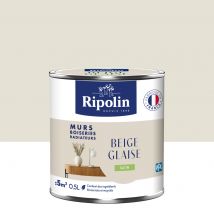 Peinture murs, boiseries et radiateurs beige glaise satin 0,5L RIPOLIN