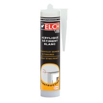 Mastic acrylique bâtiment blanc 300 ml ELCH PRO