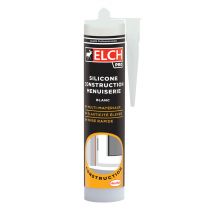 Mastic silicone construction menuiserie blanc 300 ml ELCH PRO