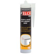 Mastic acrylique bâtiment gris 300 ml ELCH PRO