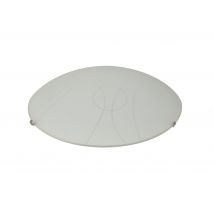 Plafonnier blanc /verre E27 NELLA COREP