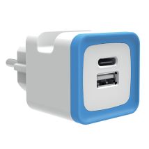 Double chargeur USB C + USB A avec support téléphone - GEFOM