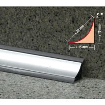 Profil d'étanchéité concave noir L 3150 x H 15 x l 15 mm SPTD