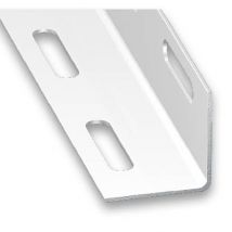 Cornière égale perforée blanc 38 x 38 mm 1 m CQFD