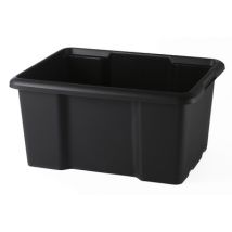 Bac de rangement en plastique noir 30 L SUNDIS