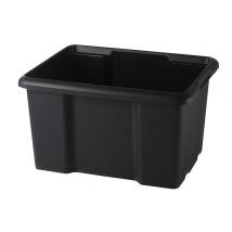 Bac de rangement en plastique noir 45 L SUNDIS
