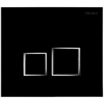 Plaque double commande pour WC suspendu noire Square SIAMP