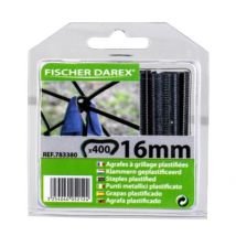 Agrafes à grillage gris anthracite en 16 mm par 400 FISCHER DAREX