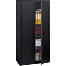 Armoire monobloc avec portes battantes noir 180 x 90 x 43 - SNOR
