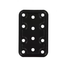 Patte rectangle d'assemblage noir mat 80 x 50 mm CIME
