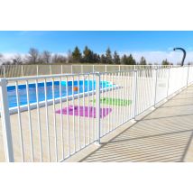 Barrière de piscine en aluminium blanc - Module à barreaux 1,50 m - HOMALU