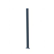 Poteau barrière de piscine en aluminium gris - HOMALU