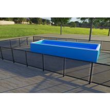 Barrière de piscine en aluminium gris et verre 1 m - HOMALU