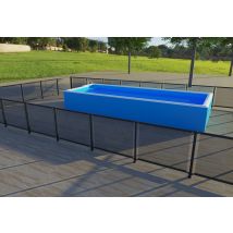 Barrière de piscine en aluminium gris et verre 0,90 m - HOMALU
