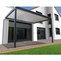 Pergola bioclimatique murale Sofia 4 x 3 m HOMALU