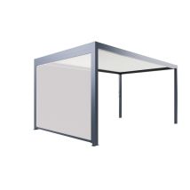 Store latéral zippé pour pergola autoportante SOFIA gris 3,08 m - ORIAL