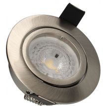 Spot LED encastrable GU10 orientable lumière blanc neutre Acier - Saphyr ARLUX