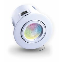 Spot LED encastrable connecté WiFi BBC GU10 orientable multicolore + blanc Blanc - Birdy ARLUX