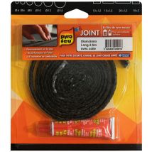 Joint fibre verre diamètre 6 mm L 2,5 m PYROFEU